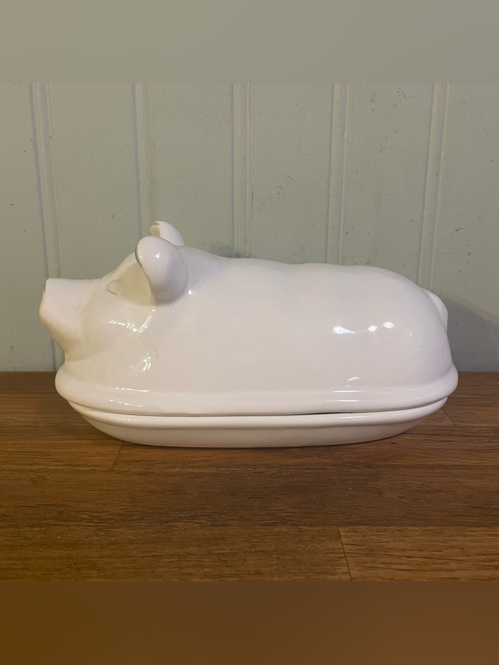 Farmyard Collection Ceramic Pig Covered Butter Dish